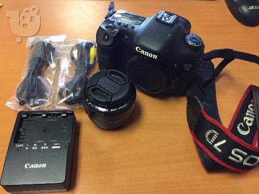 PoulaTo: Canon EOS 7D φωτογραφική μηχανή του σώματος με την EF 50mm f / 1.8 φακό κάμερας ΙΙ
